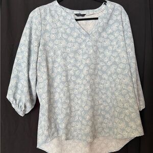 Floral Blue Women's Top